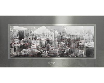Metallbild City Life 100x50 cm