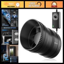 4" Inline Booster Duct Fan with Speed Controller - 130 CFM, Low Noise, Energy Ef