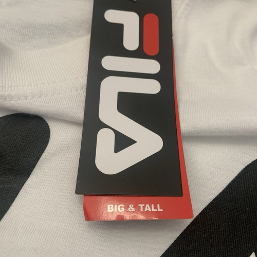 Neu mit Etikett Fila großes klassisches Logo schwarz & weiß Schnitt Nähen 3XL - Bild 6 von 6