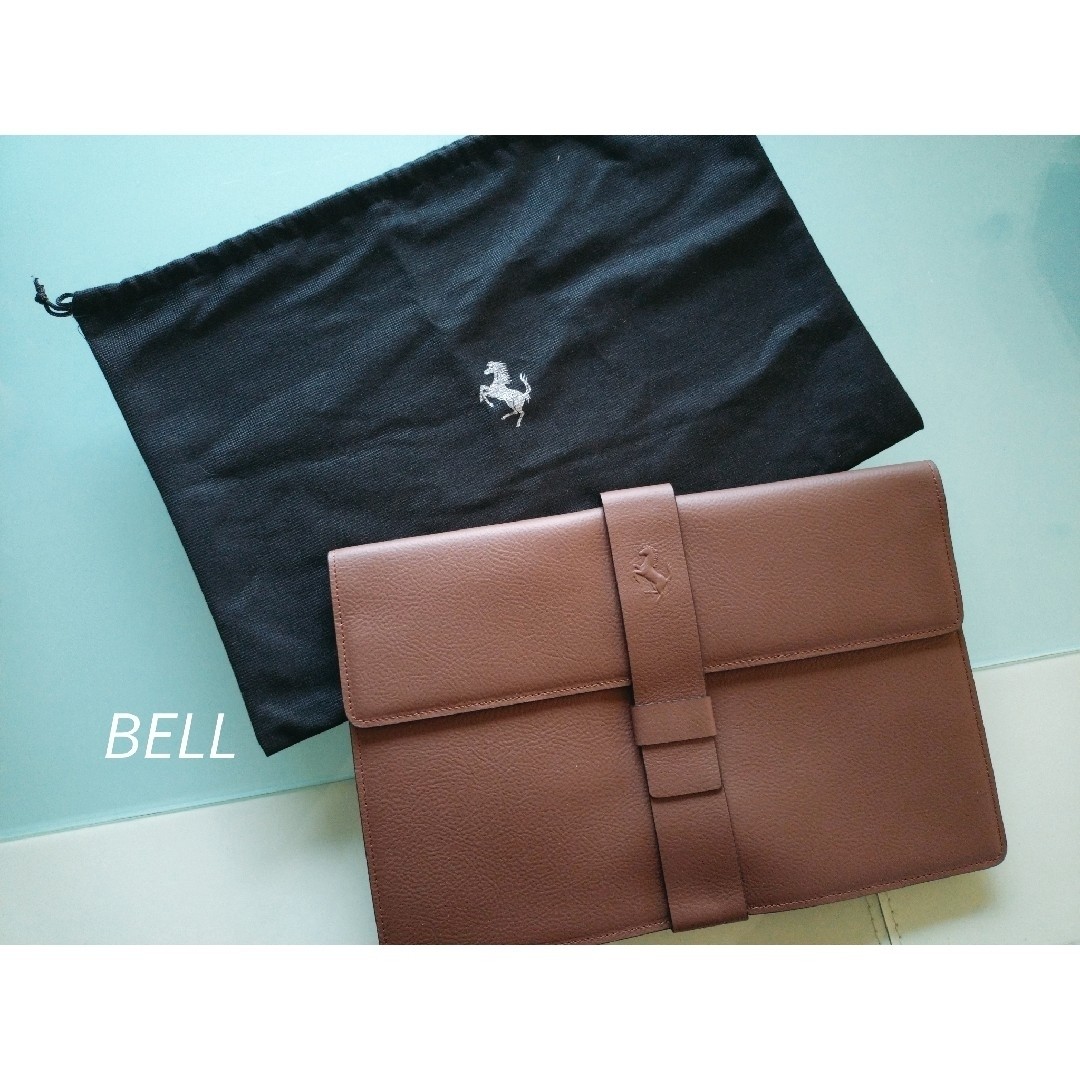 【新品未使用】フェラーリ　FERRARI レザークラッチ　オーナーアイテム Ferrari Owner's Brown Leather Clutch Bag Non-Sale Exclusive