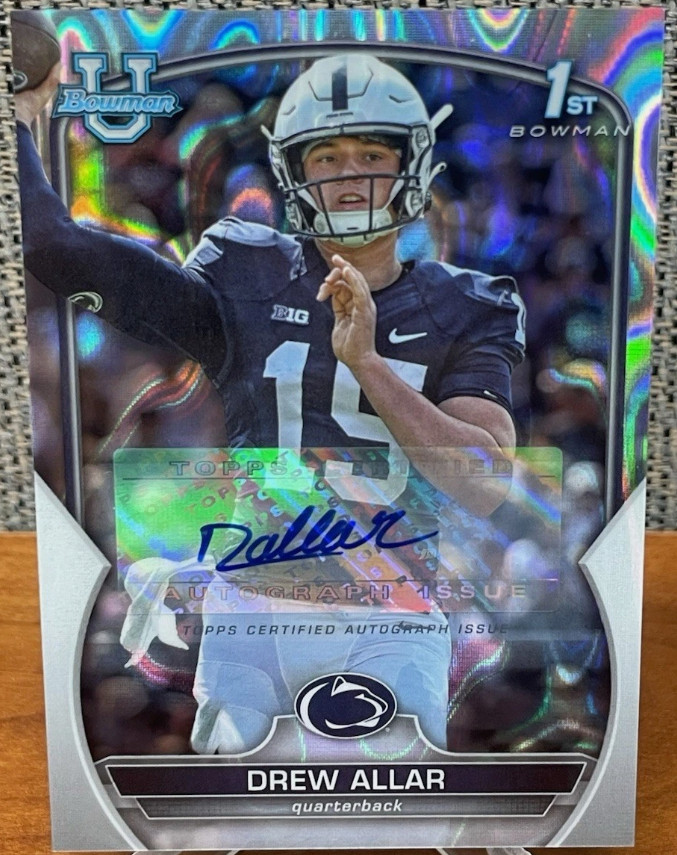 2022 1st Bowman U Chrome Prospect Lava Refractor Auto /199 DREW ALLAR Penn State