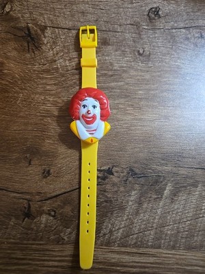 McDonald's 1990's Ronald Face Hinged Digital WRIST WATCH  DIGITAL, COOL!