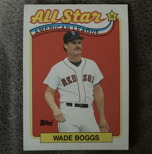 Topps 1989 Wade Boggs #399 Boston Red Sox All Star Base Set MLB Baseball Card