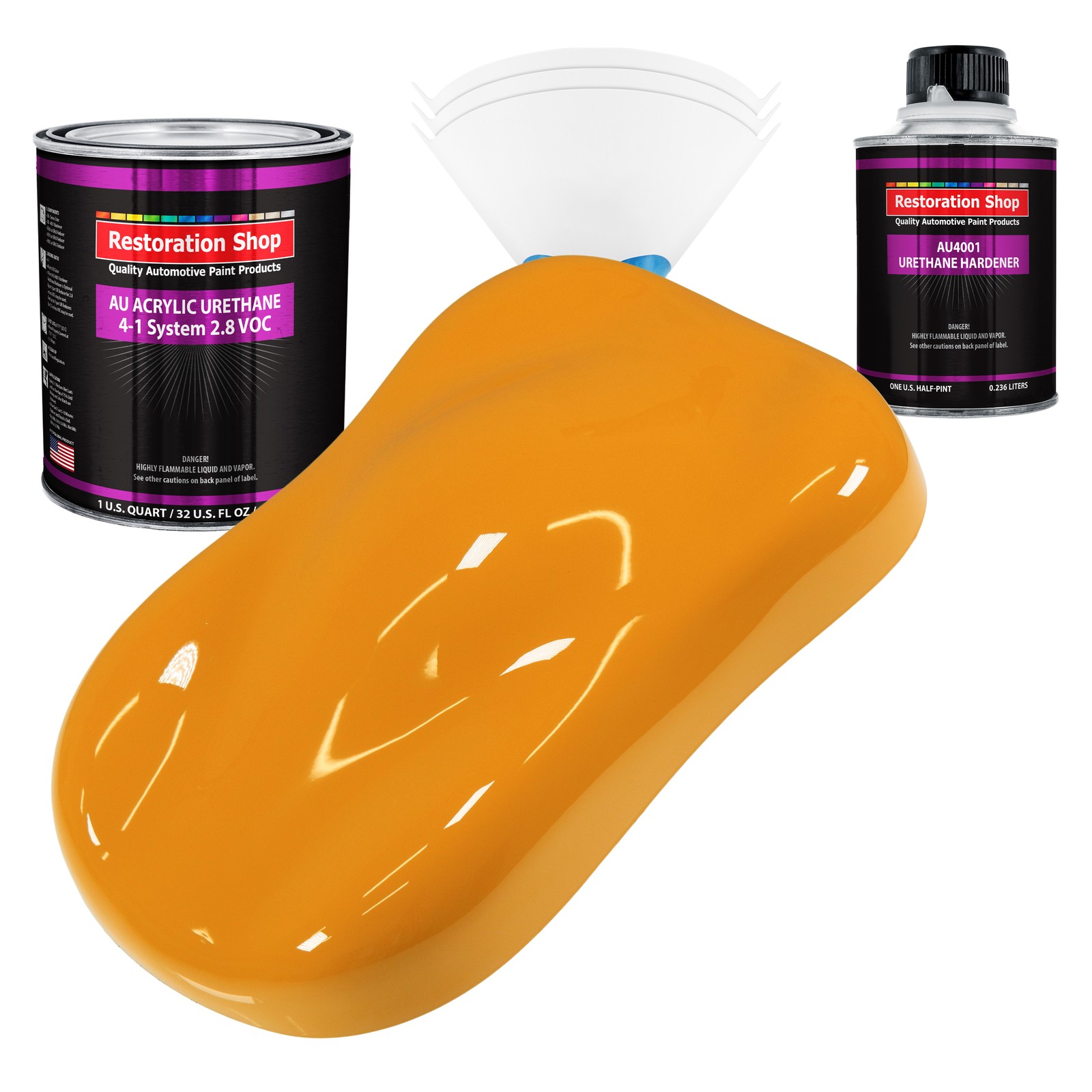 Restoration Shop School Bus Yellow Acrylic Urethane Quart Kit Auto Paint