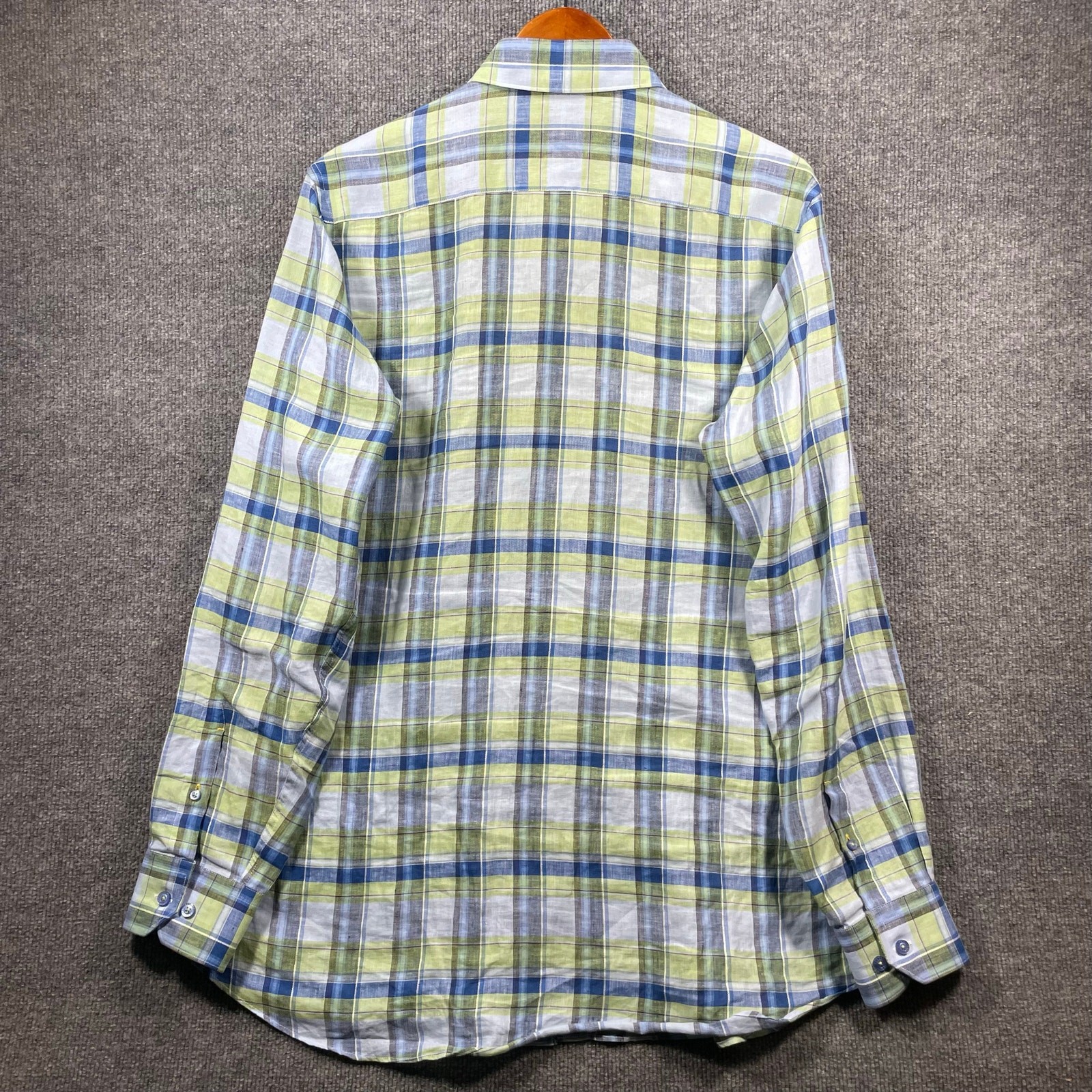 Robert Talbott Tailored Button Up 100% Linen Shir… - image 8