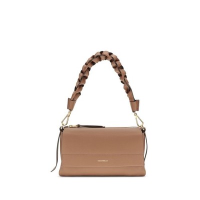 Coccinelle Beige Calf Leather Bos Taurus Shoulder Bag - COE1M50120101682BB