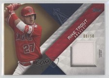 2018 Topps Major League Material Series 2 Gold 8/50 Mike Trout #MLM-MT 03wt