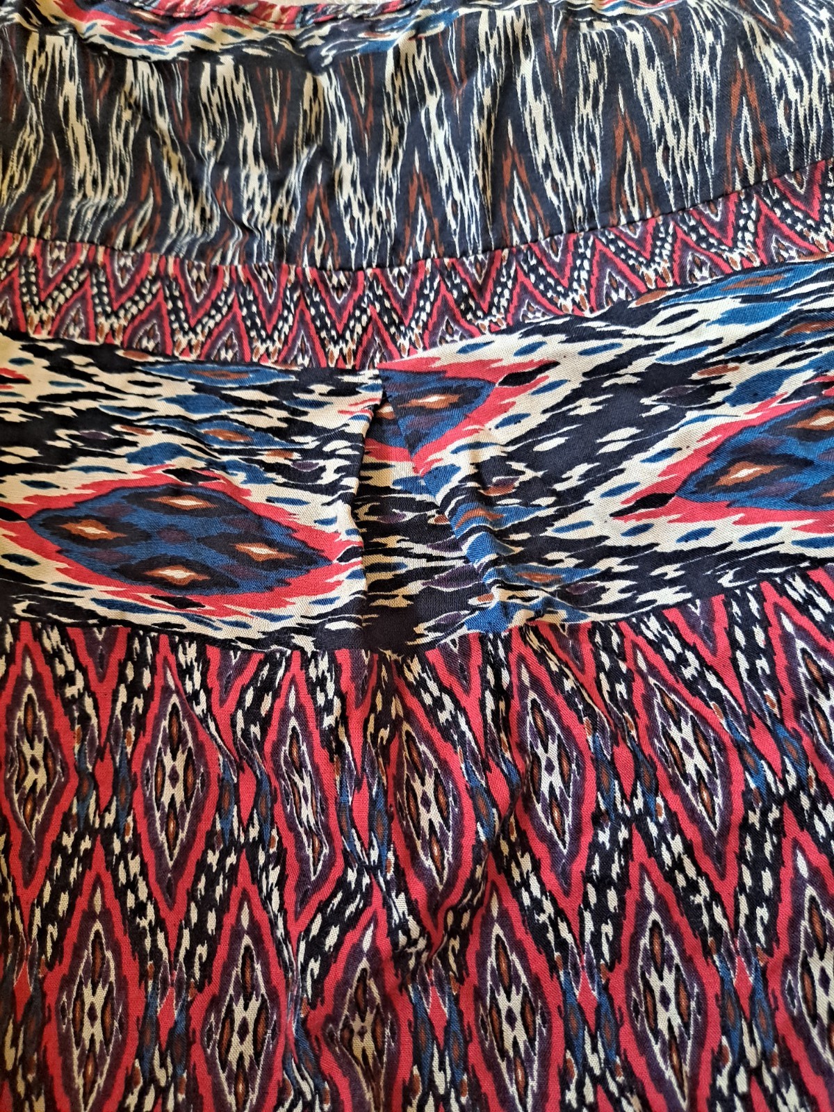 Women's Zara Basic Aztec Multicolor Crew Neck Blo… - image 7