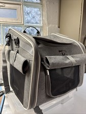 BABEYER Dog Cat Bike Basket, Expandable Soft-Sided Pet Carrier Backpack