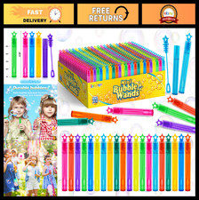 500 Mini Bubble Wands - 10 Color Bulk Party Favors for Kids, Summer Fun, Birthda