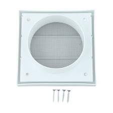 Outdoor Dryer Vent Cap with Quick Exhaust and Windproof Cover in Square Shape