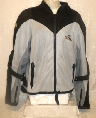 Motorcycle Biker Gray Black Jacket AXO SZ XL Advanced SAFETY Gear BIN02