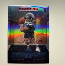 2025 Rookies & Stars- Jalen Milroe Silver Airborne SP Hit Seahawks   Rookie