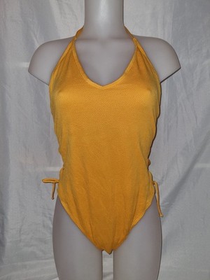 BNWOT Gorgeous Yellow MATALAN swimming bathing costume suit size 18