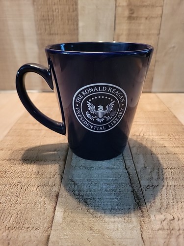Ronald Reagan Presidential Seal Library Navy Blue Coffee Mug Commander in Chef