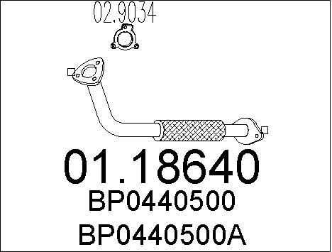 Tuyau d'échappement Mazda 323 F IV pour restaurer la puissance d'origine