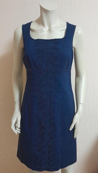 Women Boden Dress Navy Cotton 34 / XS / 42 #62ZJ