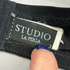 La Perla Bra SZ 3 36DD US Black Unlined Cup Underwire Adjustable Strap