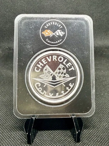 Chevrolet Corvette 1 Oz .999 Silver Round in Assay! Uncirculated Condition!
