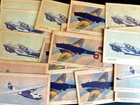 1940's (18) Tydol Flying A Gasoline Veedol Oil Military Fighter Planes Cards WW2