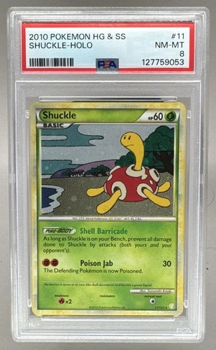 127759053 Shuckle 2010 Pokemon HeartGold & SoulSilver #11/123 Holo PSA 8