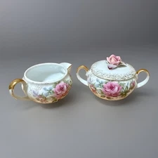 VINTAGE LEFTON CREAM AND SUGAR SET RARE VINTAGE