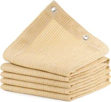 Outdoor Sun Shade Cloth, 12' x 12', Pergola, Deck, and 12X12 FT, 1-wheat