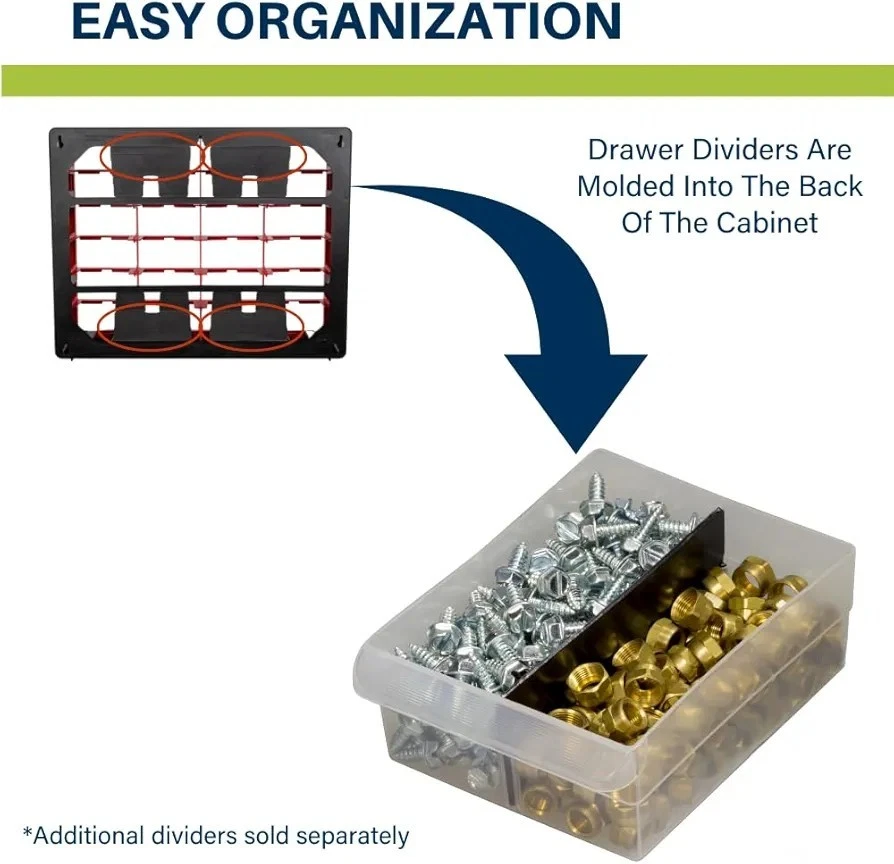 Akro-Mils 10124 24-Drawer Plastic Drawer Storage Cabinet for Garage Organization - Image 4 of 4