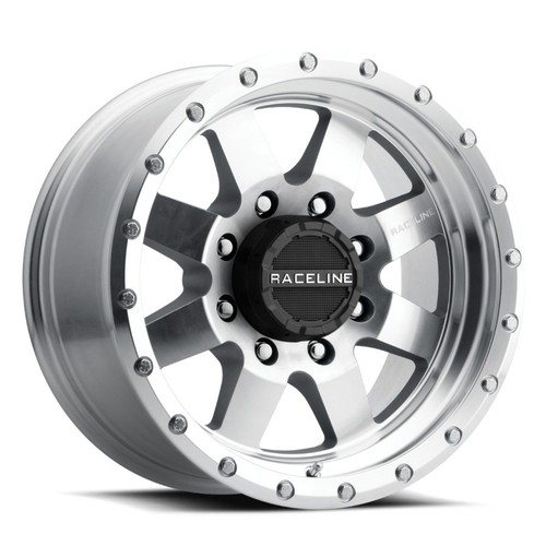 17x9 Raceline 935MC Defender 5x5/5x127 0 Machined Silver Wheels Rims ...