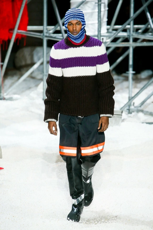 Calvin Klein 205W39NYC горизонтальная полоса коренастый свитер размер S - Изображение 3 из 4