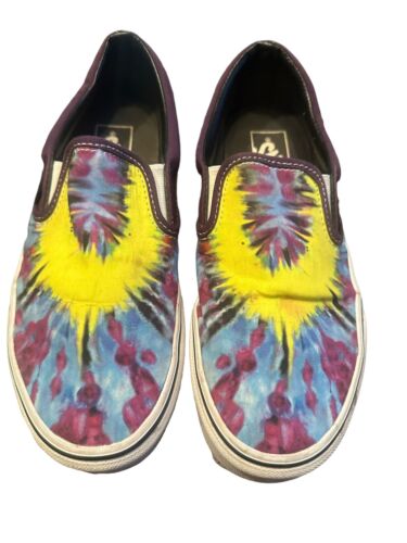 Vans Classic Slip On Shoes Tie-Dyed Men's 6 Women's 7.5
