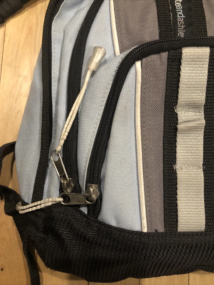 Mini mochila vintage Mary Kate y Ashley azul bebé negra Foto 3 de 4