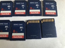 10PCS SANDISK SD 8GB CARD memory card - Used