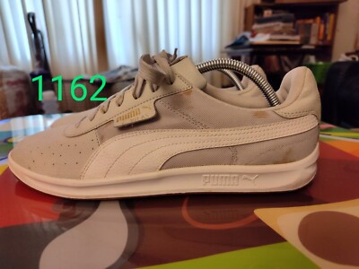 #1162 Puma G. Vilas Women s Gray Leather EcoOrthoLite Sneakers Men Size 9.5  