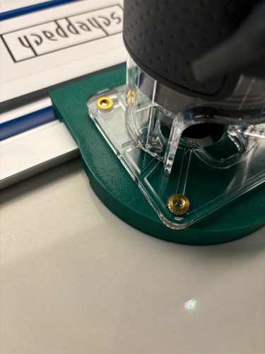Bosch 18V-8 Adv Trim Router Plunge Base Guide Rail Adapter to Scheppach Track - Picture 7 of 9