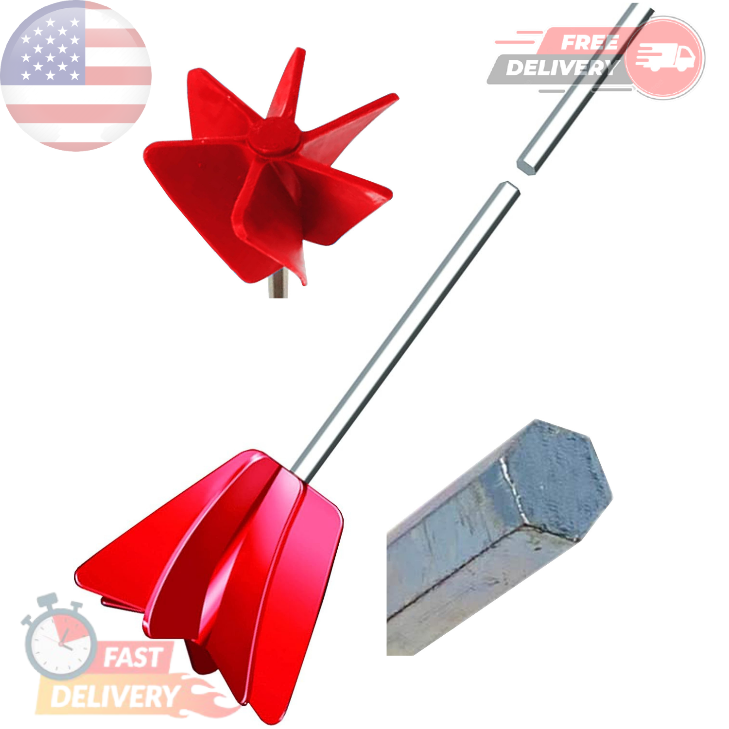 ALLWAY HM1 Original Helix Paint Mixer Drill Attachment for 1Gallon