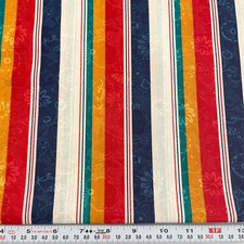 Vintage Florals Striped Unbranded Cotton Blend Fabric by the HALF YARD