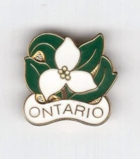 ONTARIO TRILLIUM Country Flag Small Metal Lapel Pin Badge Size 5/8"  Inch New