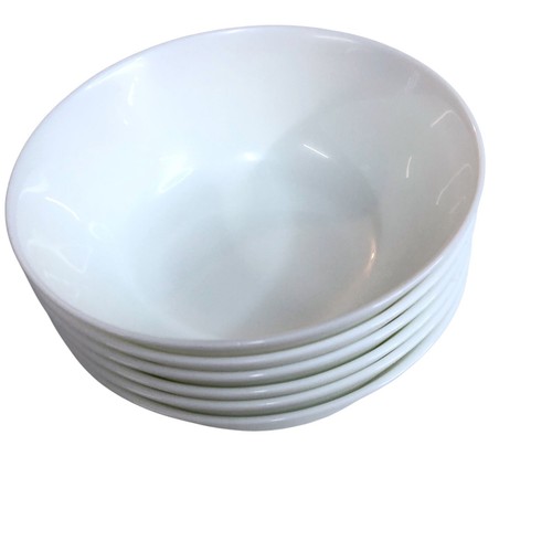 Juego de 6 cuencos de sopa de cereal blanco puro excelente estado 2 pulgadas de profundidad 6 pulgadas de diámetro - Imagen 2 de 7