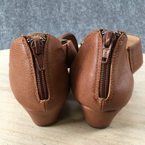 Croft And Barrow Sandals Womens 10 M Quinci Zip Ankle Strappy Brown Faux Leather - 第 11/18 張圖片