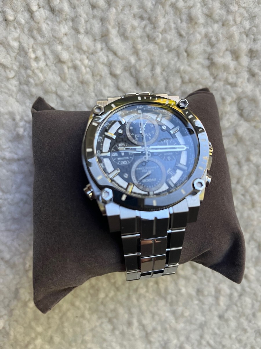 Bulova Precisionist Chronograph Stainless Steel Quartz Mens Watch