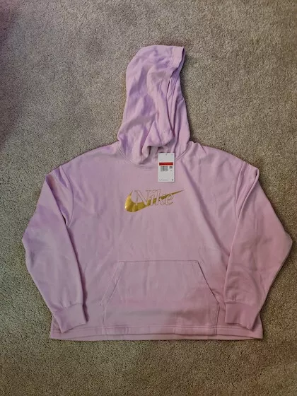 Pink nike hoodie outlet plus size