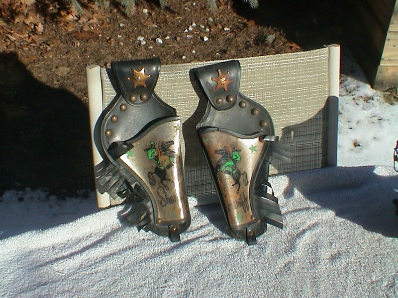 1950s Vintage Cap gun Holster Set SHERIFF 13" long Made in USA