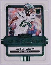 2022 Panini Contenders - Rookie of the Year Emerald #ROY-GWI Garrett Wilson (RC)