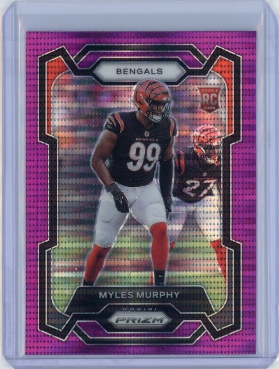MYLES MURPHY 2023 Panini Prizm PURPLE PULSAR RC Rookie #320 Bengals Clemson