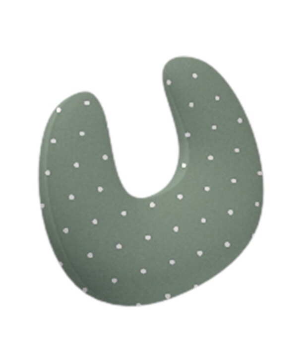Stork And Style Nursing Pillow and Positioner - Green Poka Dot-image