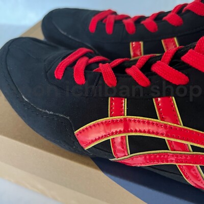 In stock】ASICS Wrestling Shoes 1083A001 EX-EO TWR900 Black x Red