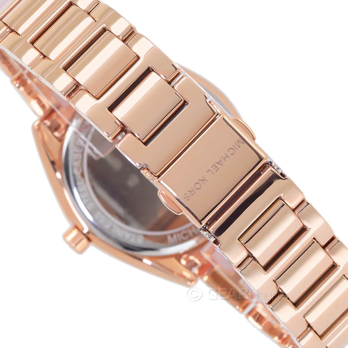 Michael Kors Janelle Womens Pave Crystals Watch, MK Logo Michael Kors Janelle Womens Pave Crystals Watch, MK Logo