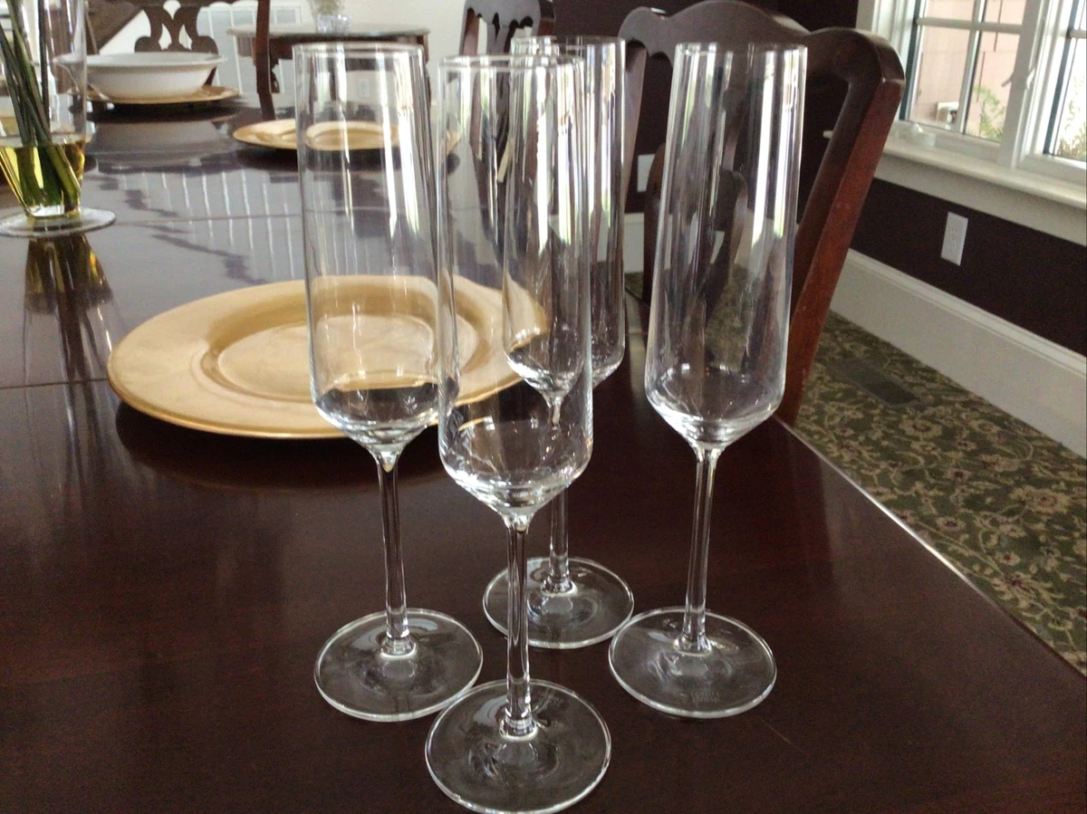 Schott Zwiesel Pure Tritan Crystal Champagne Flute Glass 10” Set Of 4