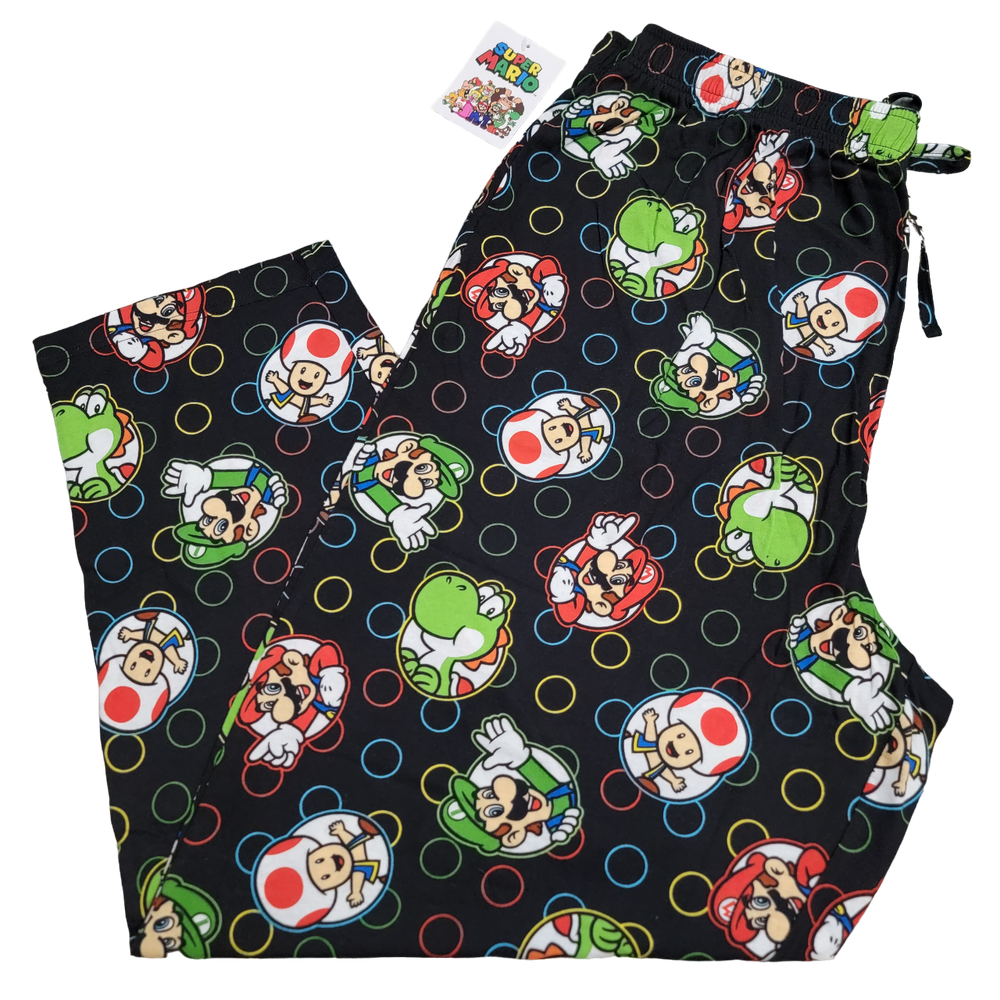 Nintendo Super Mario Luigi Toad Lounge Pants for Men - Sizes S M XL XL+